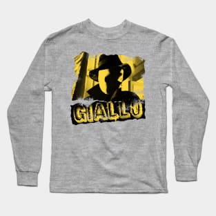 Giallo TShirt Retro 70s Italian Horror Film Distressed Look Long Sleeve T-Shirt